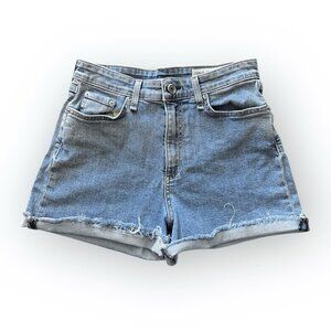 Rag & Bone Nina High-Rise Shorts Farrah Wash Size 27